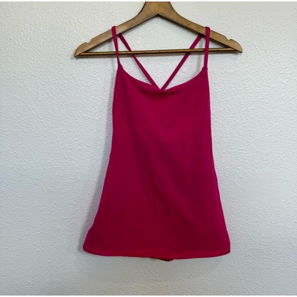 Lululemon- Dancing Warrior Fuschia Tank Size 4 - Picture 1 of 6
